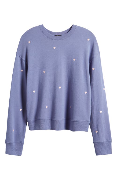 Rails Ramona Heart Embroidered Sweatshirt In Burgundy