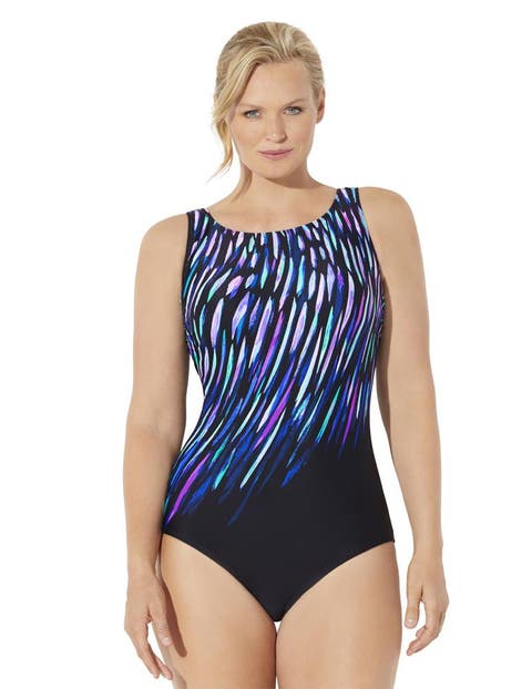 Chlorine Resistant High Neck One Piece Swimsuit