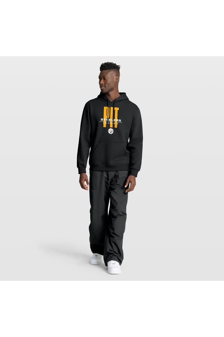 Men's Fanatics Black Pittsburgh Steelers Right Tackle Legacy Pullover Hoodie, Alternate, color, Black