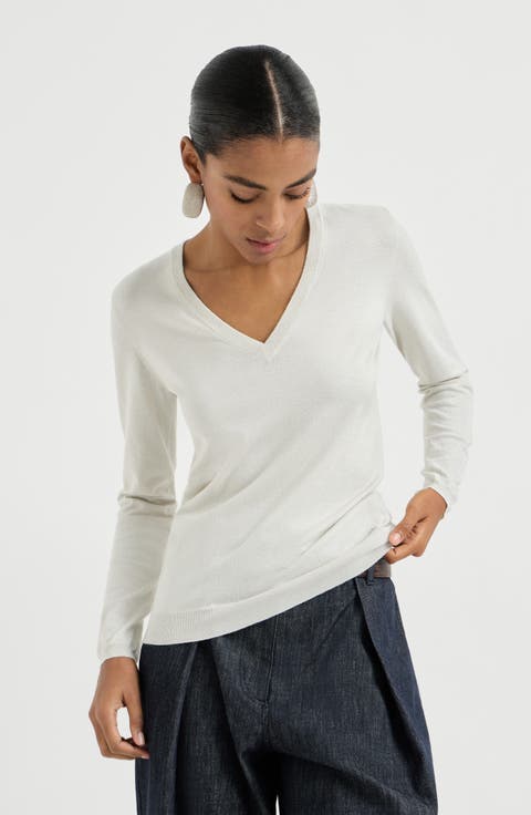 Cashmere and silk sweater