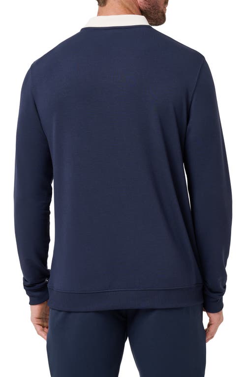 Travismathew Amenities Collared Sweatshirt In Blue