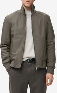 MANGO Water Repellent Bomber Jacket