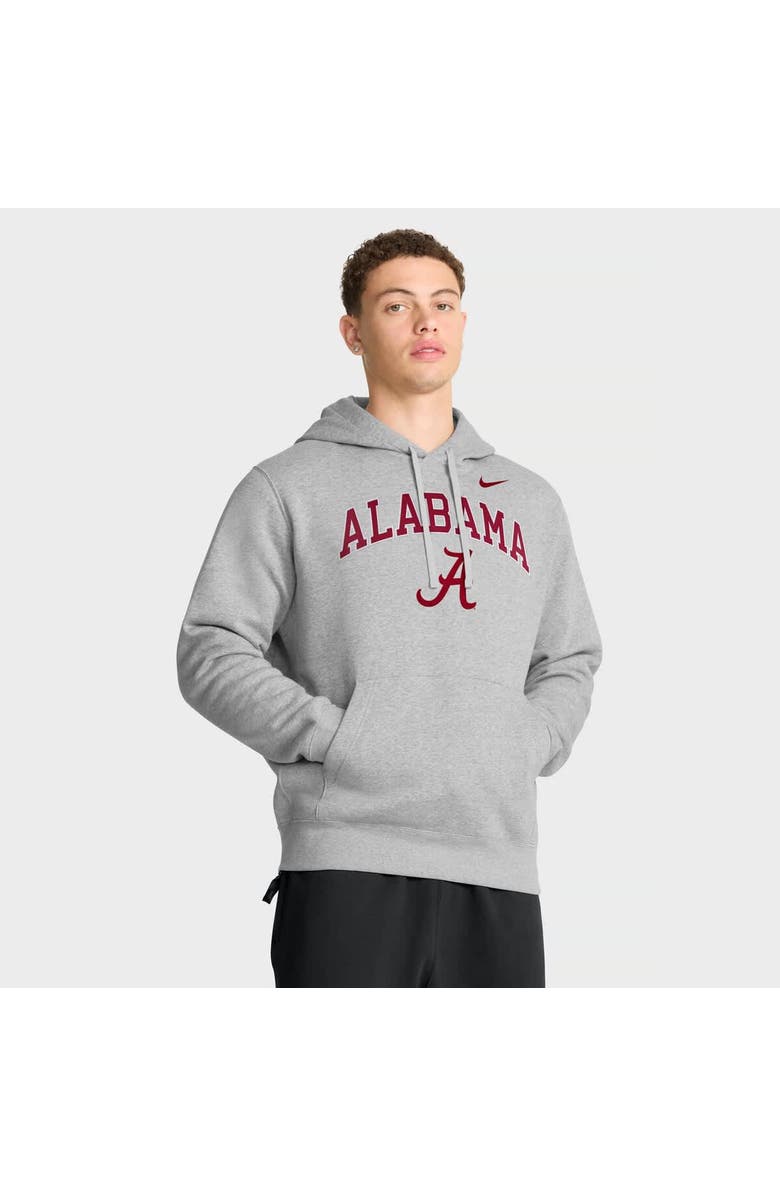 Nike Men's Nike Gray Alabama Crimson Tide Club Fleece Arch Pullover Hoodie, Main, color, Gray