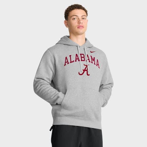 Men's Nike Gray Alabama Crimson Tide Club Fleece Arch Pullover Hoodie