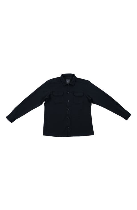 Textured Jacquard Shirt Jacket
