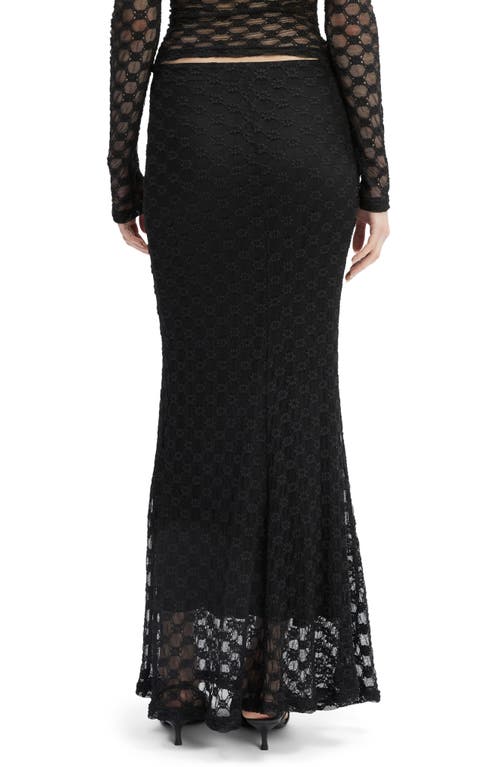 Bardot Adoni Floral Lace Maxi Skirt In Black