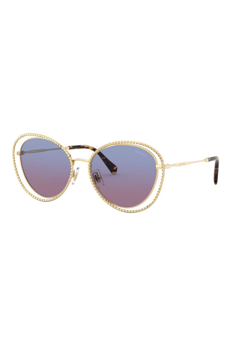 54mm Butterfly Sunglasses, Alternate, color, GOLD VIOLET GRAD YELLOW