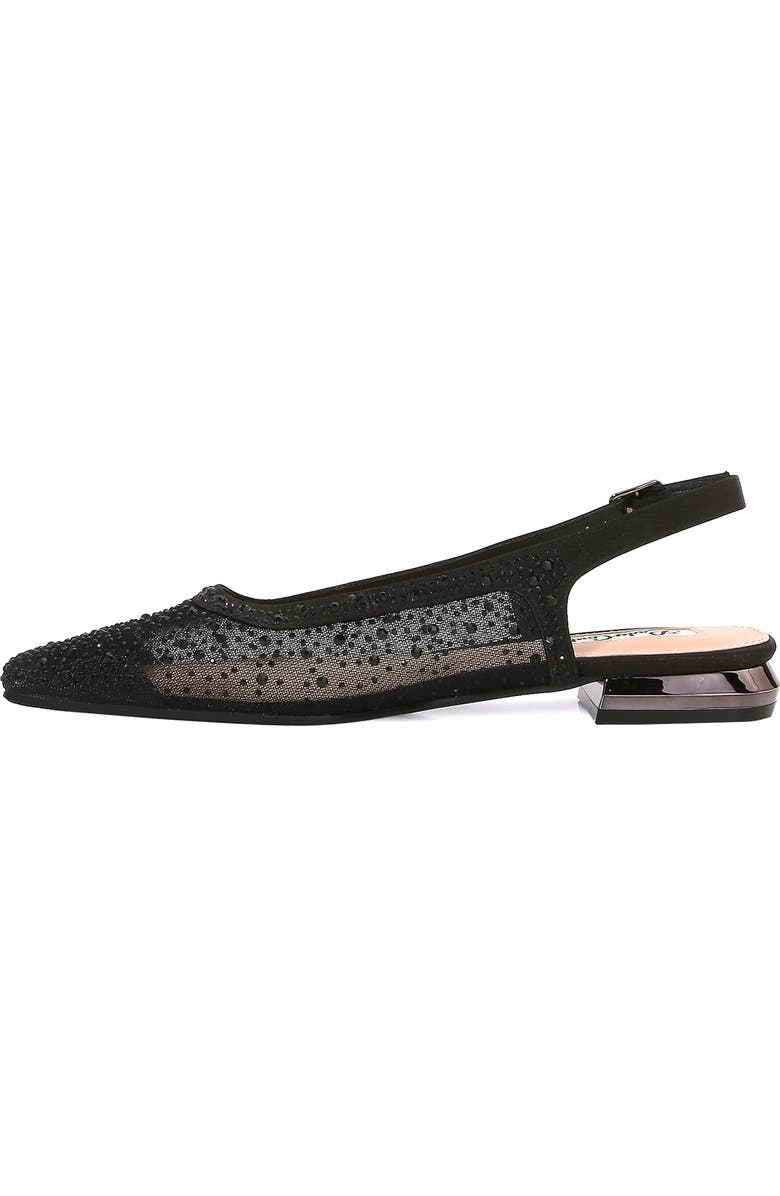 LADY COUTURE Kar Embellished Slingback Flat, Alternate, color, Black