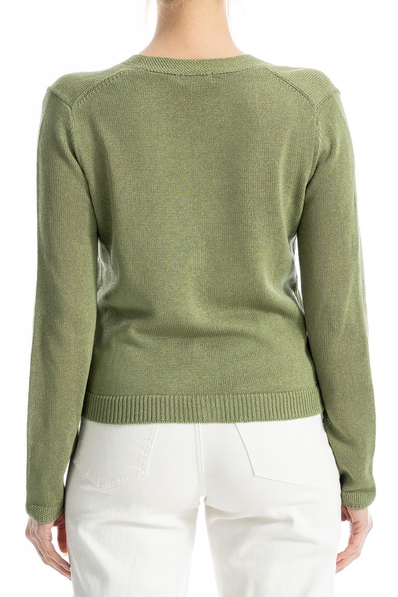V-Neck Cardigan, Alternate, color, NEW GREEN