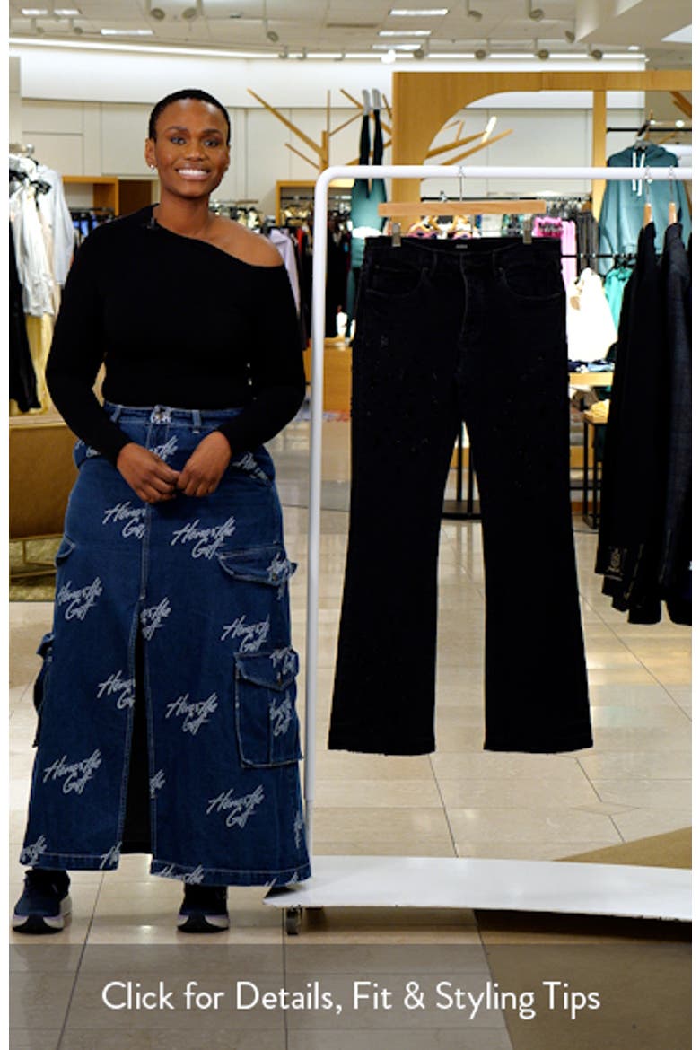 Monogram Beaded Slim Flare Jeans video