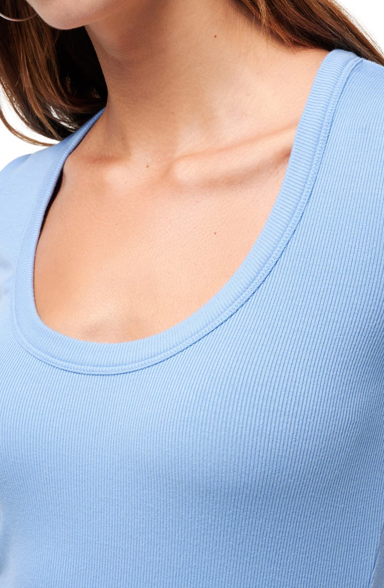 TravisMathew Come Alive Rib U-Neck T-Shirt, Alternate, color, Azurine