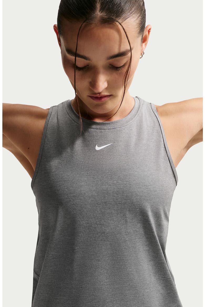 One Dri-FIT Tank, Alternate, color, 085 SMKGRY/WHITE