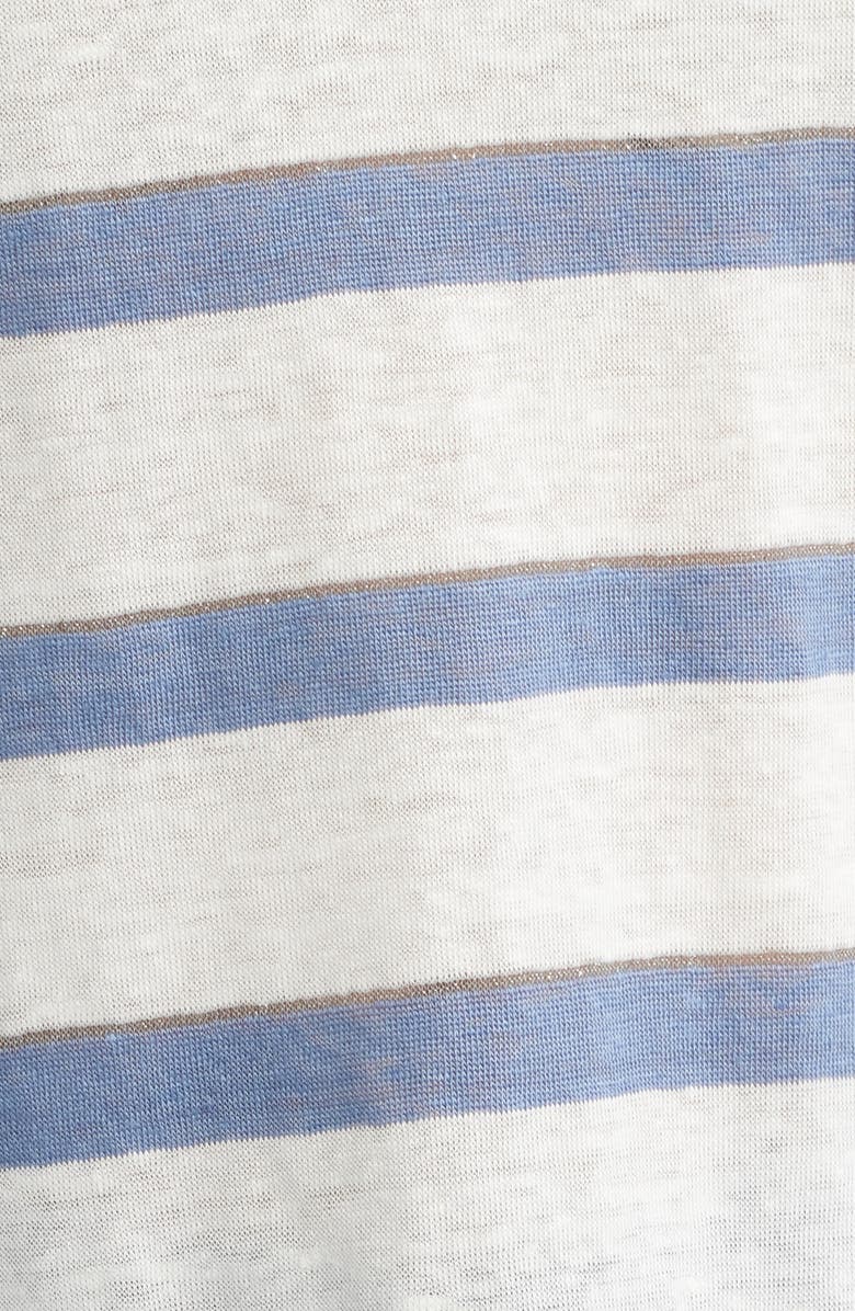KOBI HALPERIN Kendall Stripe Linen T-Shirt, Alternate, color, Blue/ Ivory