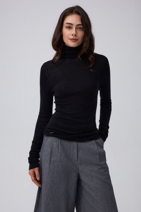 Ossa Knitted Hemp Turtleneck
