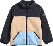 Petit Lem’s Mini Threads Kids' Colorblock High Pile Fleece Jacket