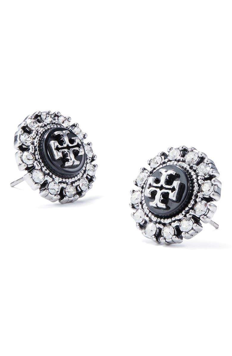 Tory Burch Kira Crystal Stud Earrings, Alternate, color, 
