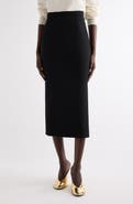 Givenchy Back Godet Crepe Cady Midi Skirt