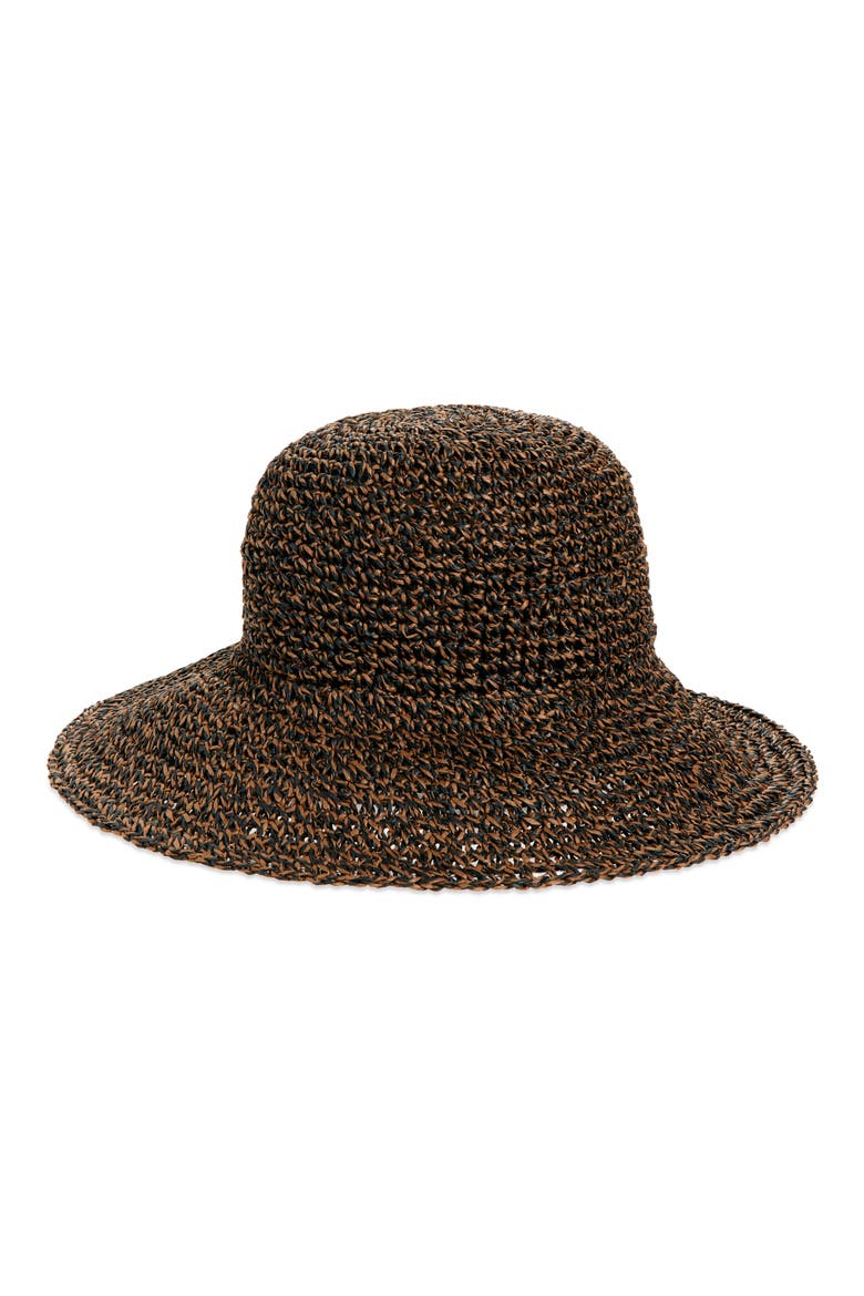 Marled Straw Sun Hat, Main, color, DARK NATURAL