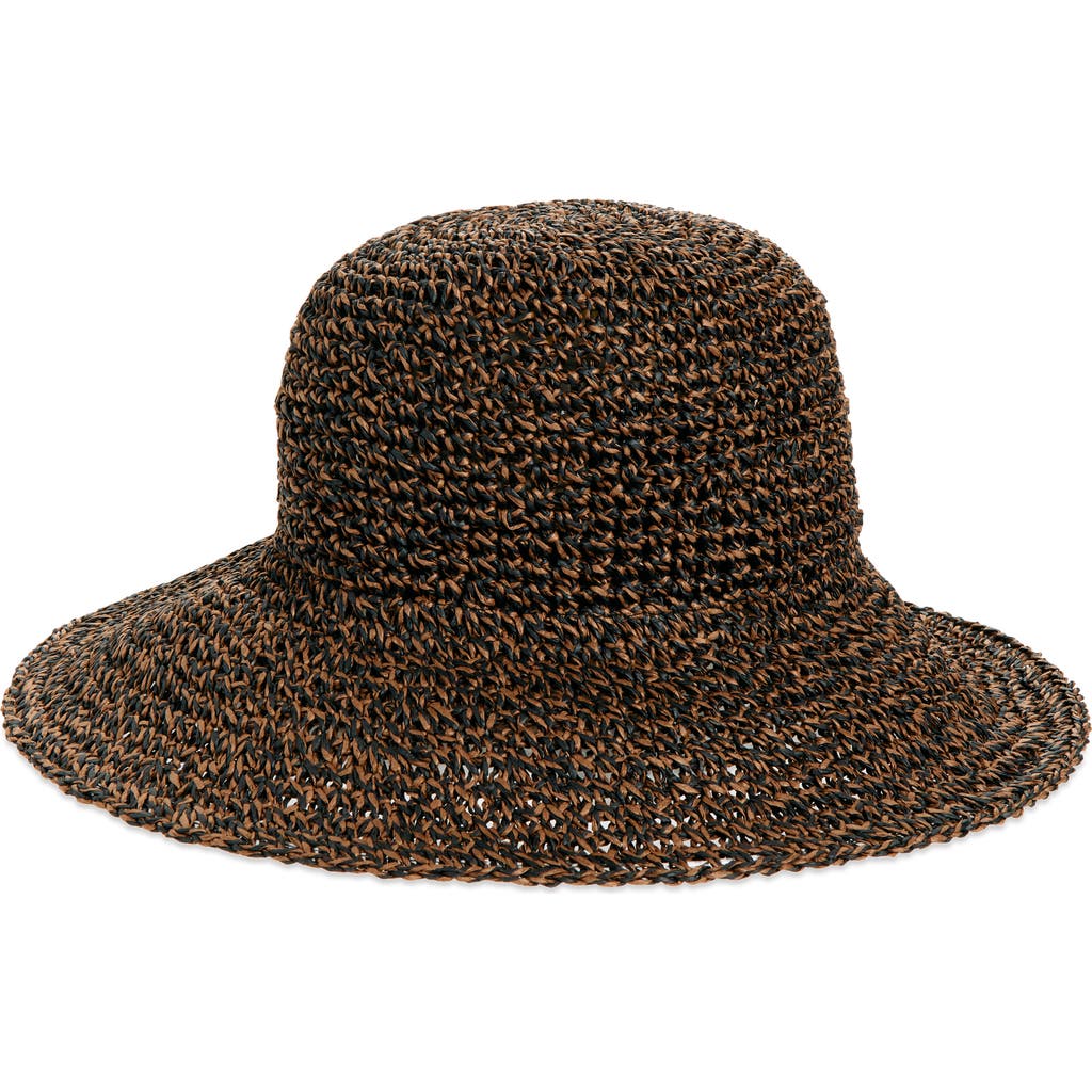NORDSTROM RACK Marled Straw Sun Hat in Dark Natural at Nordstrom Rack