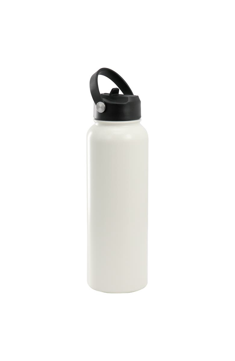 Gibson Home Marina 38oz Stainless Steel Thermal Bottle with Lid, Main, color, White