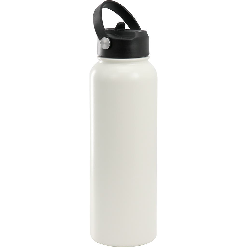 Gibson Home Marina 38oz Stainless Steel Thermal Bottle With Lid In White