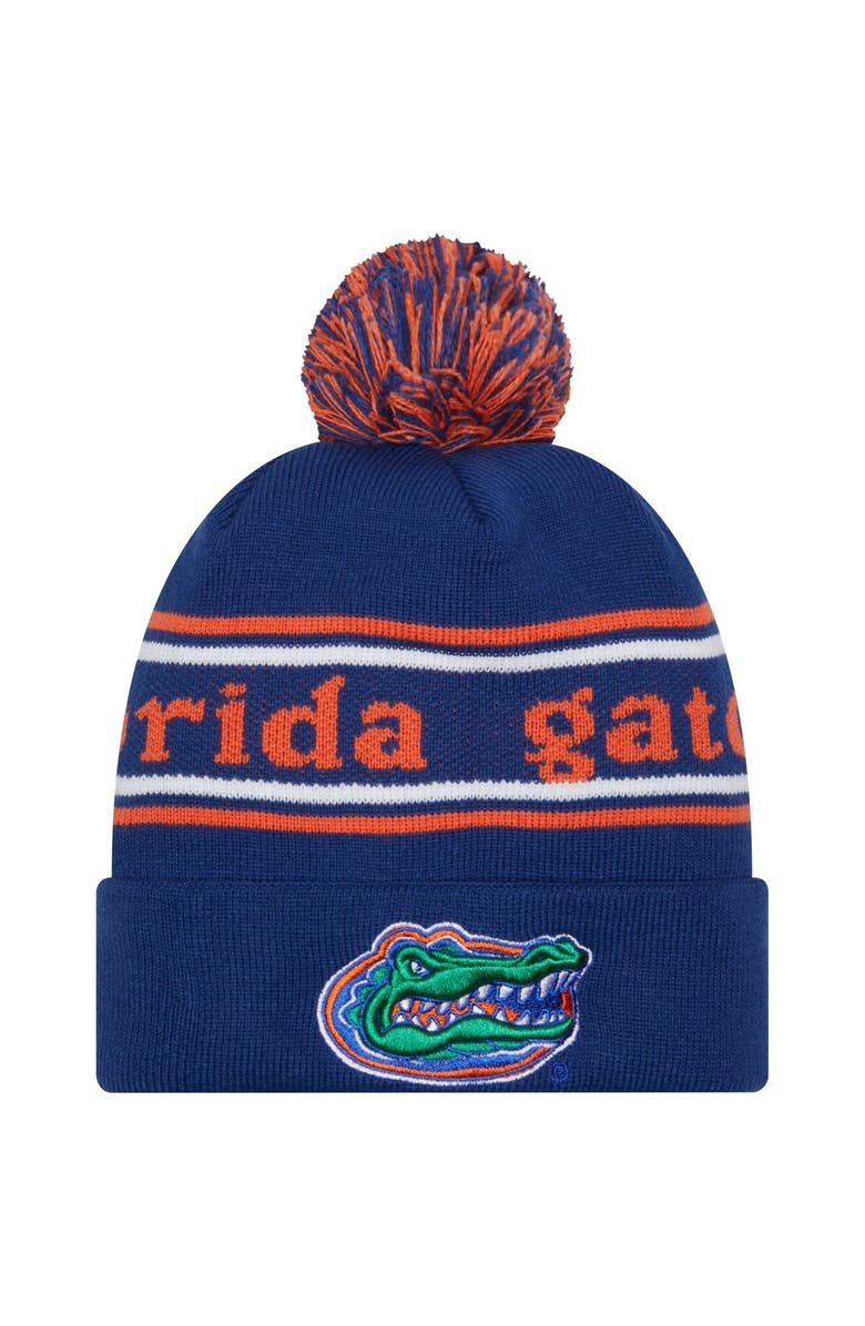 New Era Men's New Era Royal Florida Gators Marquee Cuffed Knit Hat with Pom, Main, color, Royal
