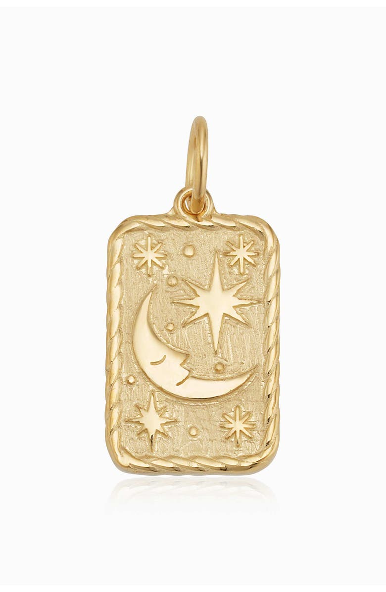 Oradina 14K Yellow Gold Goodnight Moon Pendant Charm, Main, color, Yellow Gold