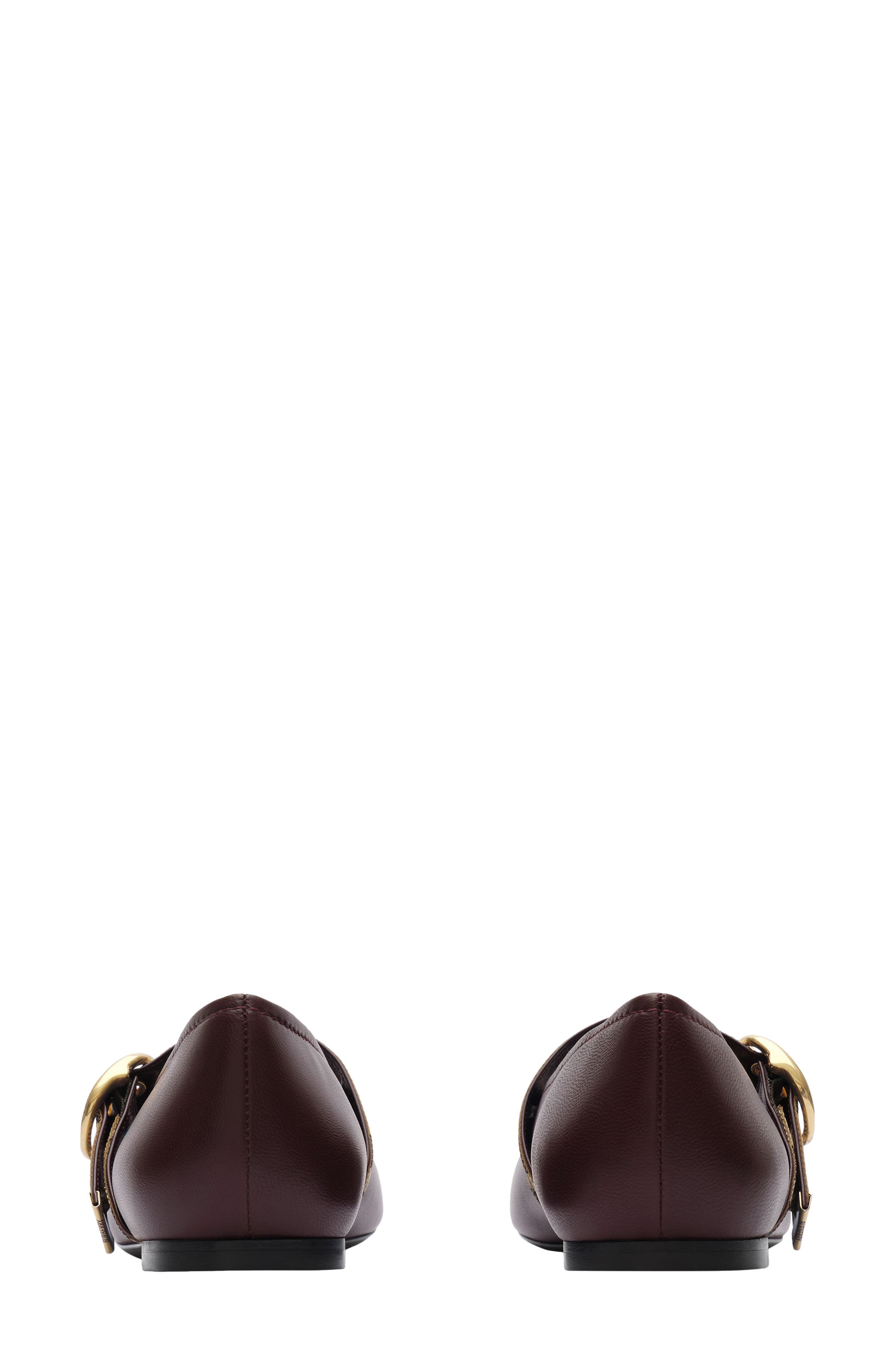Burberry Robin Mary Jane Ballet Flat, Alternate, color, Vineyard Red