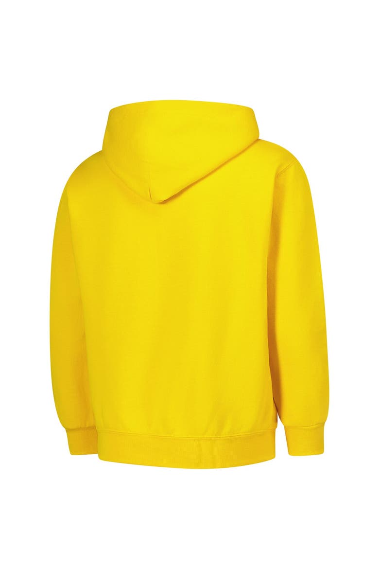 Youth Champion Maize Michigan Wolverines Campus Pullover Hoodie, Alternate, color, Maize
