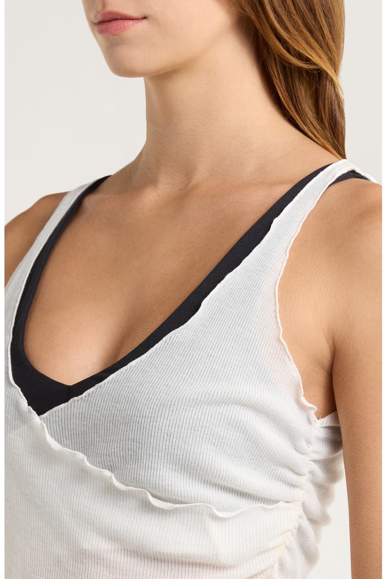 FP Movement Hot Shot Low Impact Layered Sports Bra, Alternate, color, IVORY