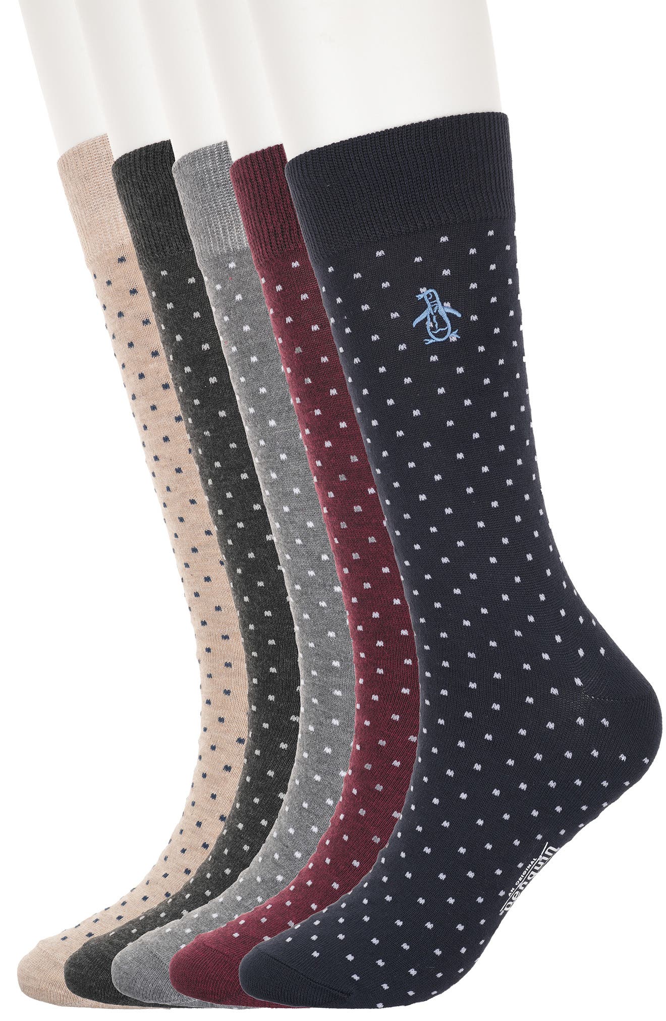5-Pack Pindot Dress Socks