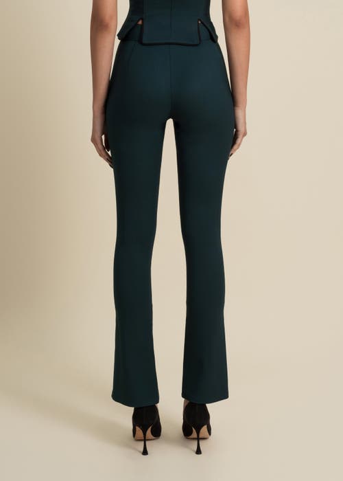Contessa Mills Helix Slim-fit Mid-rise Stretch Wool Pants In Blue