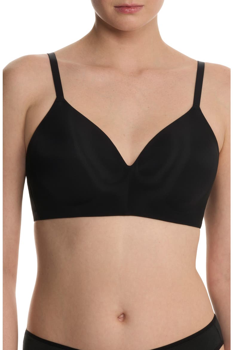 Cloud Comfort Convertible Back Smoothing Wireless Bra, Main, color, BLACK