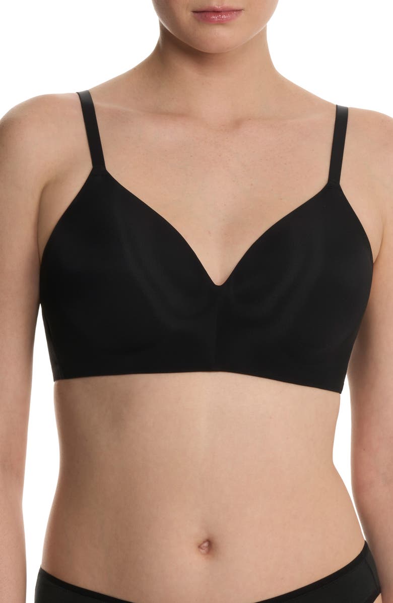 Natori Cloud Comfort Convertible Back Smoothing Wireless Bra, Main, color, Black
