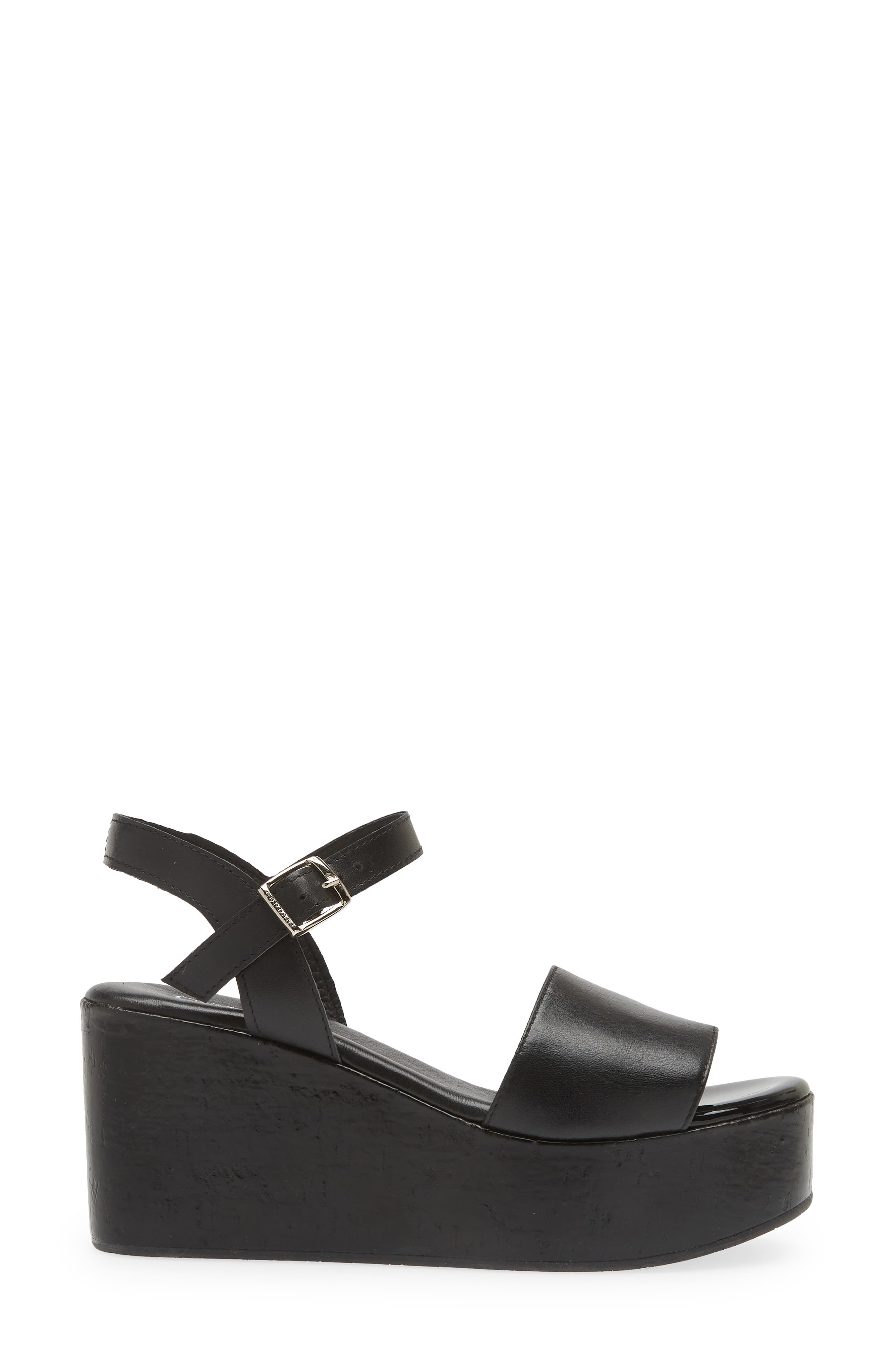 Junie Ankle Strap Platform Wedge Sandal, Alternate, color, NAPPA PELLE NERO
