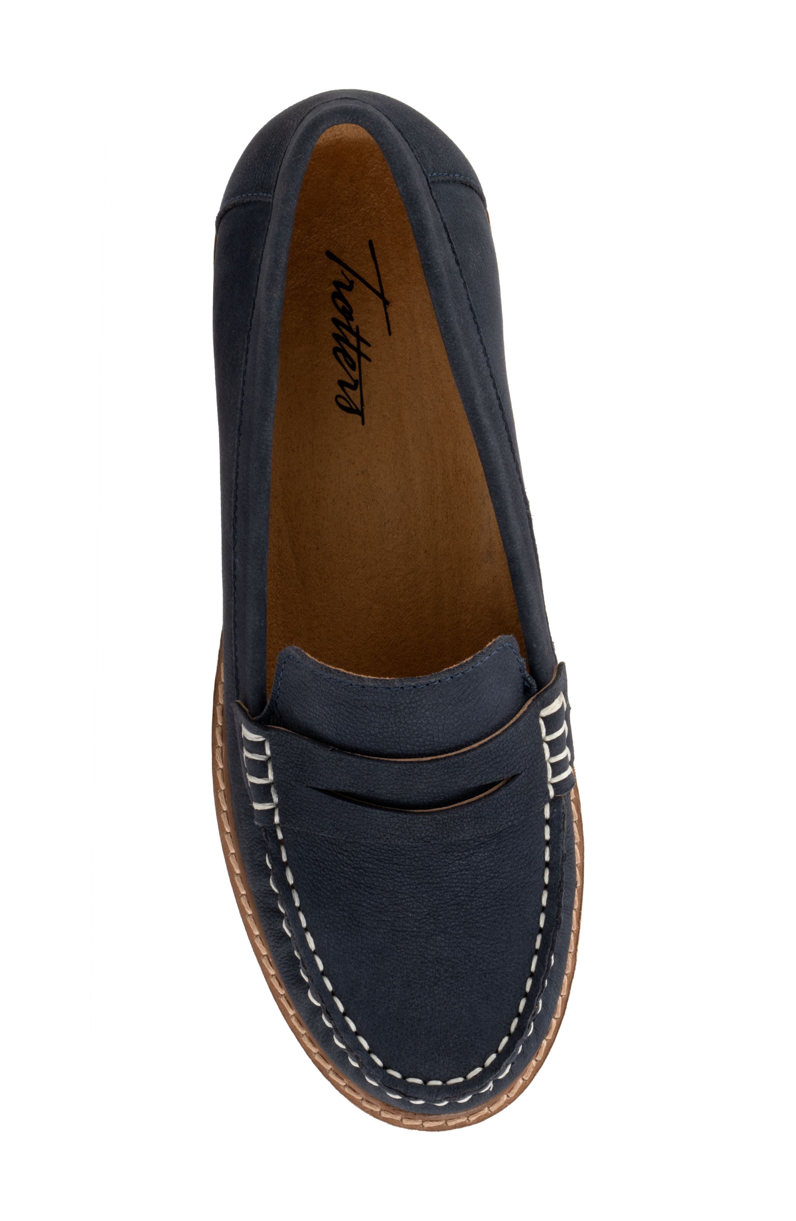 Francey Lug Sole Penny Loafer, Alternate, color, NAVY NUBUCK