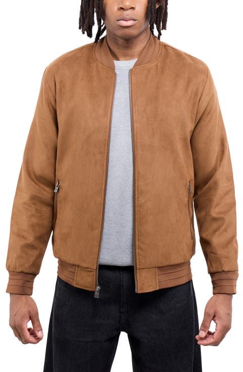 Faux Fur Lined Faux Suede Jacket