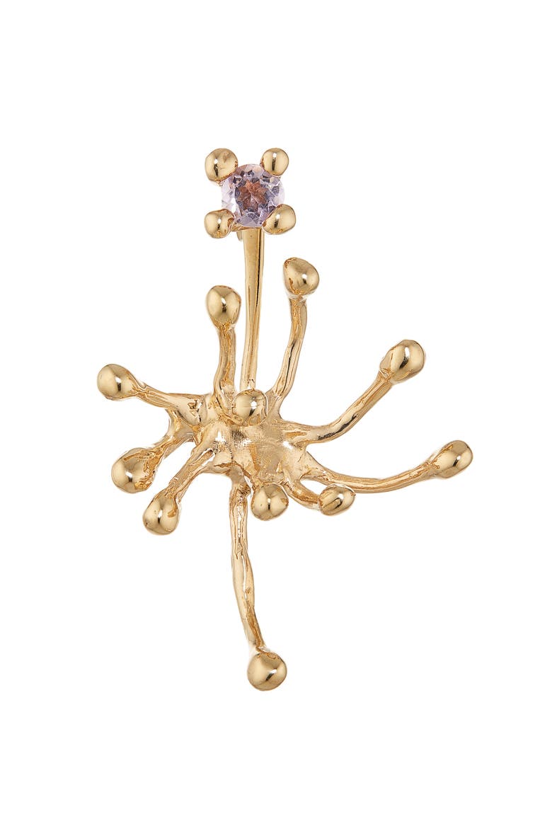 Spora Amethyst Drop Earring, Main, color, GOLD/ PINK AMETHYST