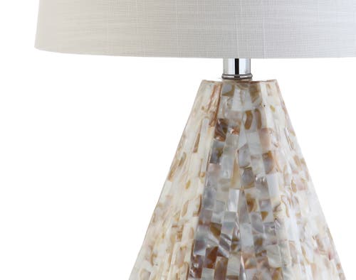 Jonathan Y Designs Set Of 2 Isabella 21in Seashell Table Lamps In Natural/ivory