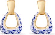 Ana Luisa Dakota Enamel Door Knocker Drop Earrings
