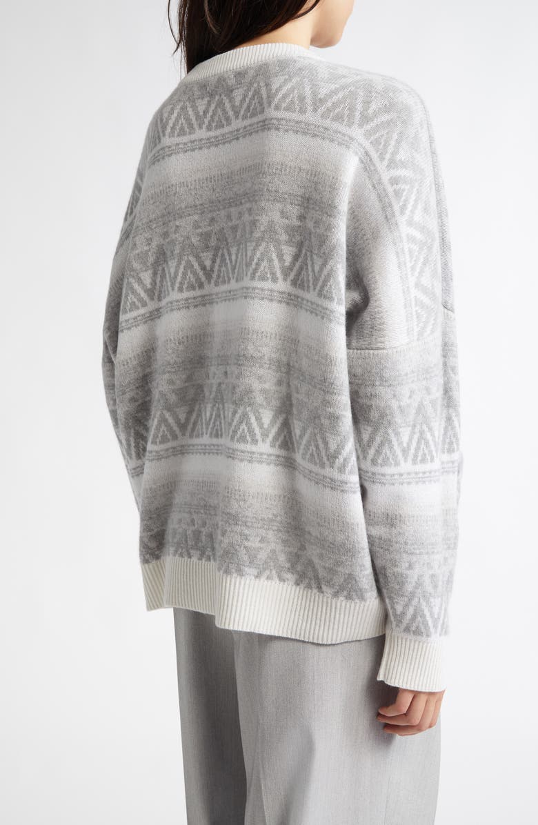 Johnstons of Elgin Oversize Stripe Cashmere Sweater, Alternate, color, 