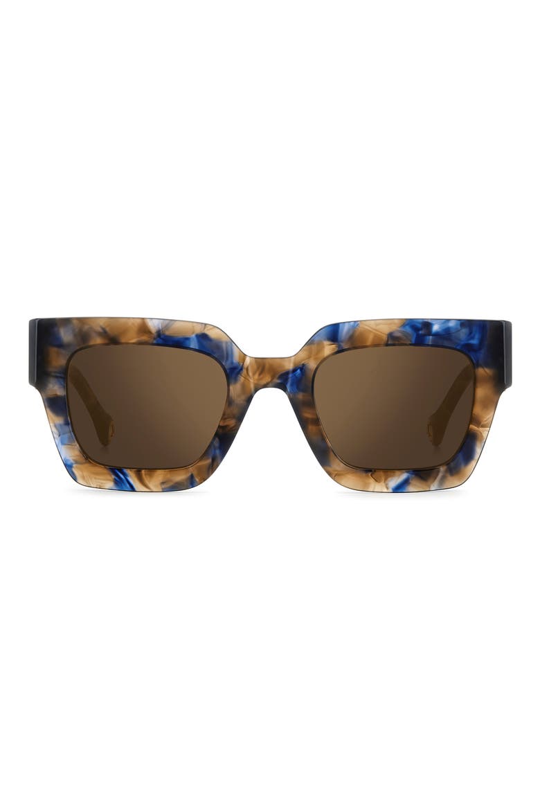 Her 49mm Square Sunglasses, Main, color, BLUE HAVANA/ GOLD SP