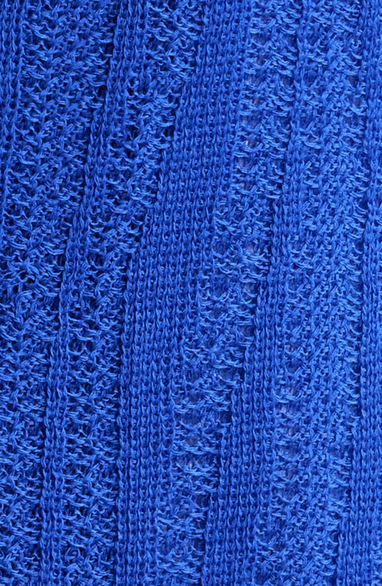 Ming Wang Tailored Fit Textured Wave Knit Jacket, Alternate, color, Sapphire Sea