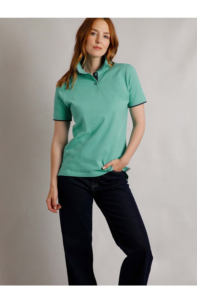 Weird Fish Pammie Pique Polo Shirt, Alternate, color, Aqua Marine