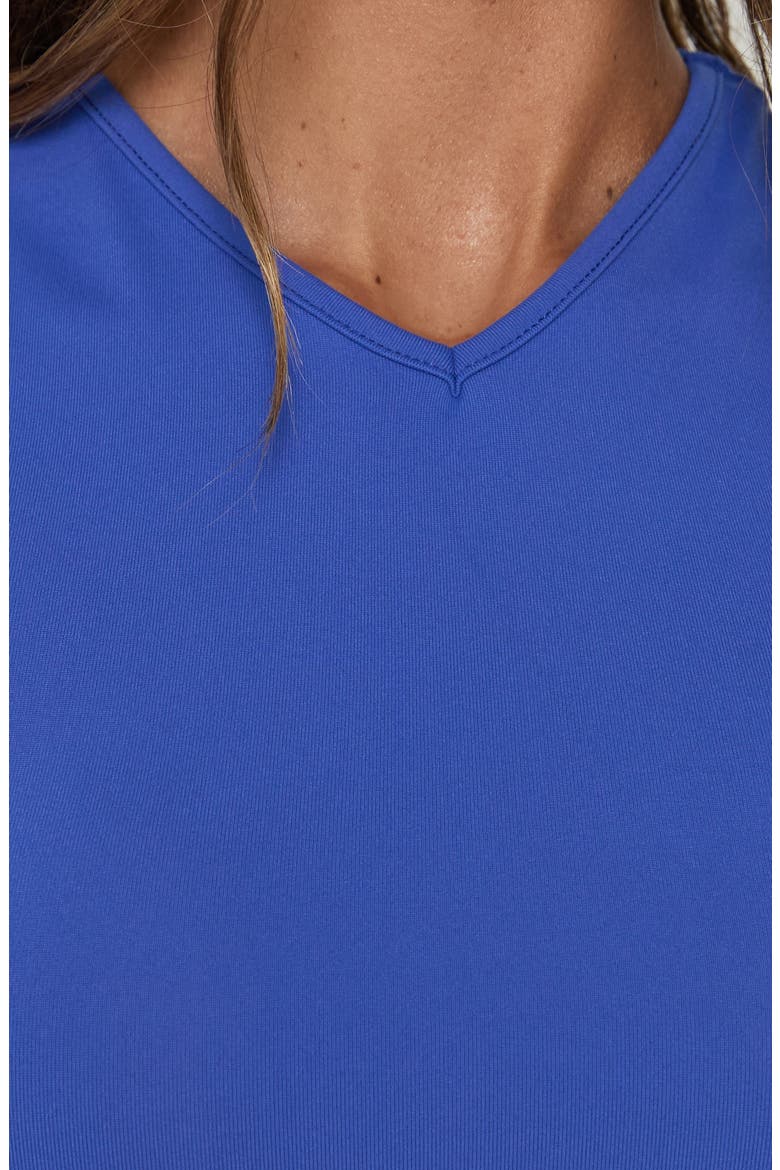 Daily Define High V-Neck T-Shirt, Alternate, color, BLUE