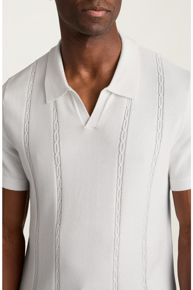 Hudson Cotton Polo Sweater, Main, color, SNOW