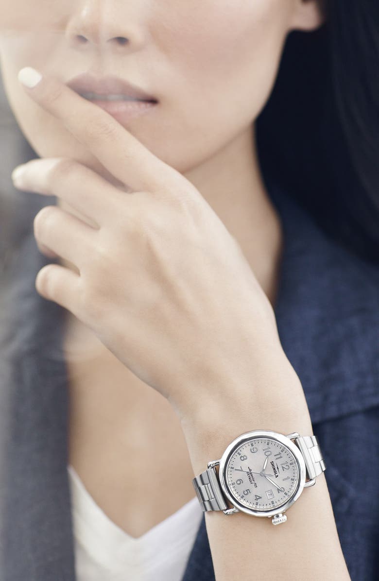 Shinola 'The Runwell' Bracelet Watch, 36mm, Alternate, color, 