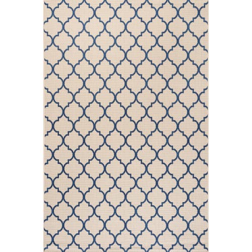 Jonathan Y Galon Filigree Indoor/outdoor Area Rug In Beige/navy