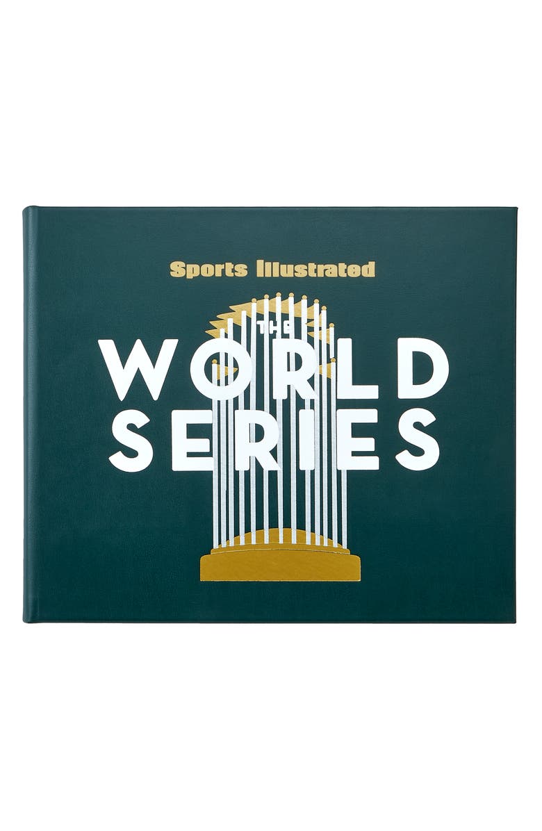 Graphic Image The World Series Leather Coffee Table Book, Main, color, Green