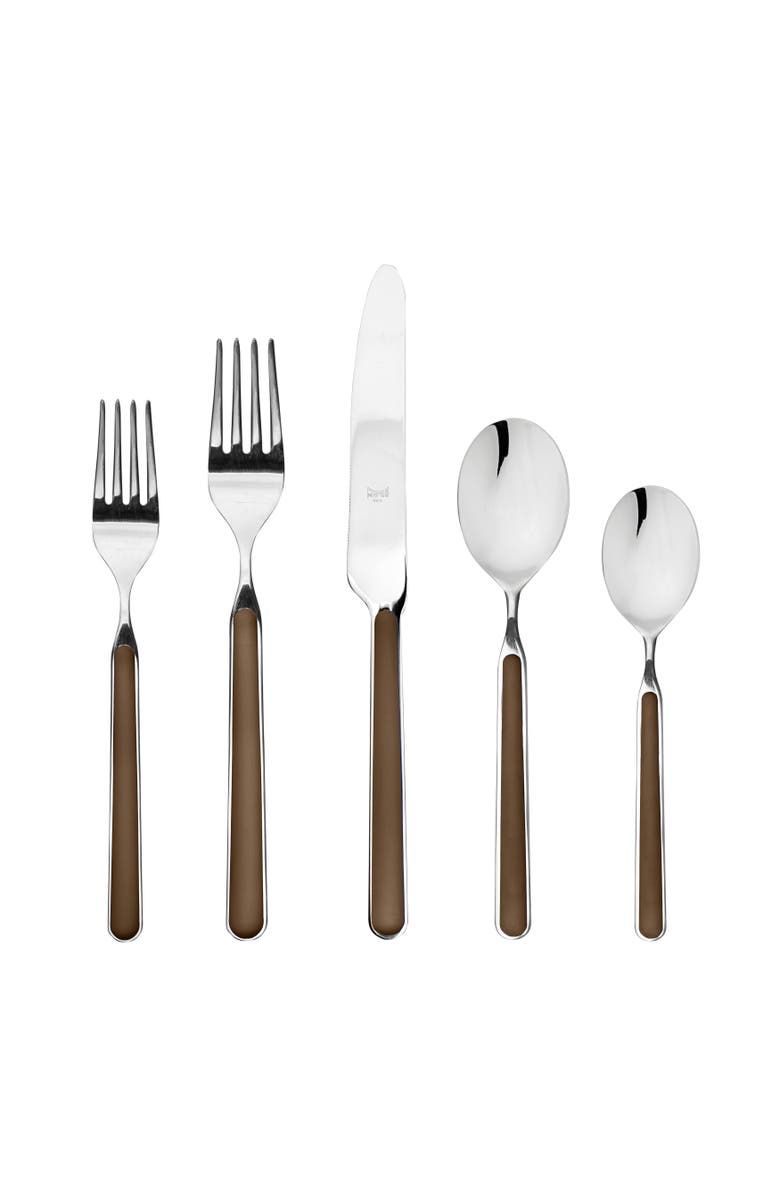 Mepra Fantasia Flatware Set - 5 Pieces, Main, color, Tobacco